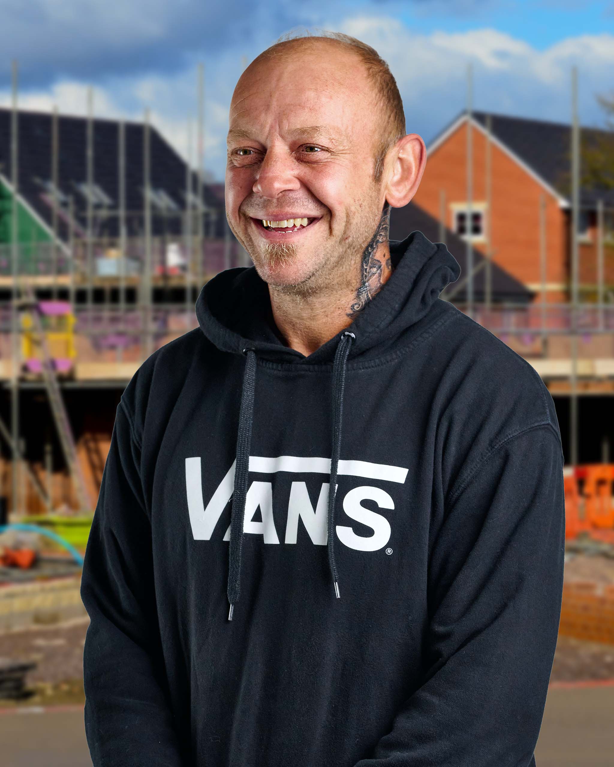 Paul Gumbley of Gumbley's Alterations on a building site